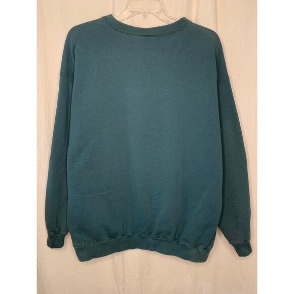 1990s Nike Moss Green Grunge Streetwear Pullover Travis Scott Sweatshirt 3XL - Picture 4 of 4